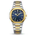 Poedagar 789 Men's Watch PGDBL  | Gold Blue