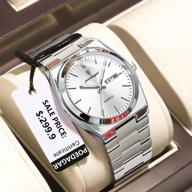 Poedagar 930 Men's Watch PG WH| White
