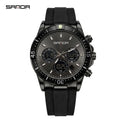 SANDA 6192 Full Black Men's Sport Watch - Lifestyle Shot