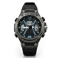 SKMEI 2602 Black Gun Metal Blue Sport Watch - Front View