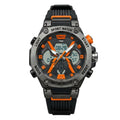 SKMEI 2602 Black Gun Metal Orange Sport Watch - Front View