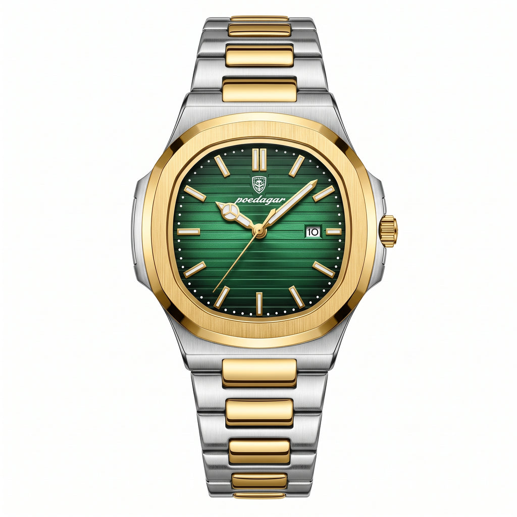Poedagar 789 Men's Watch PGDGN  | Gold Green