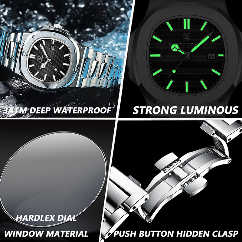 Poedagar 613 Men's Watch PSLBL  | Silver Blue