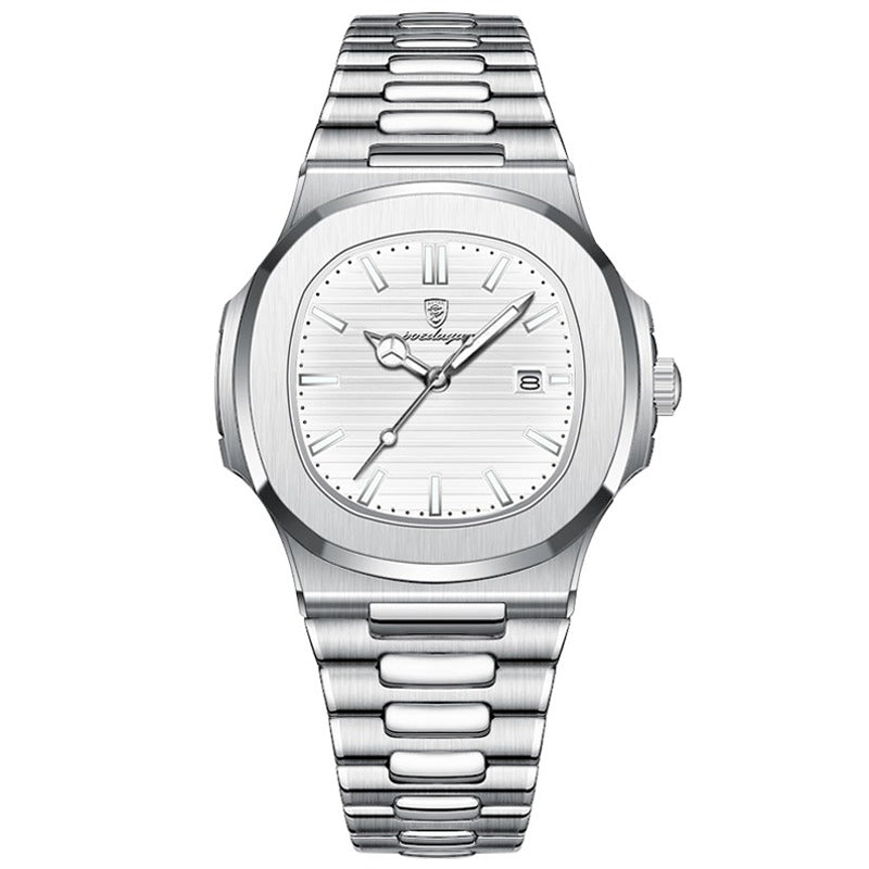 Poedagar 613 Men's Watch PSLWHT  | Silver White