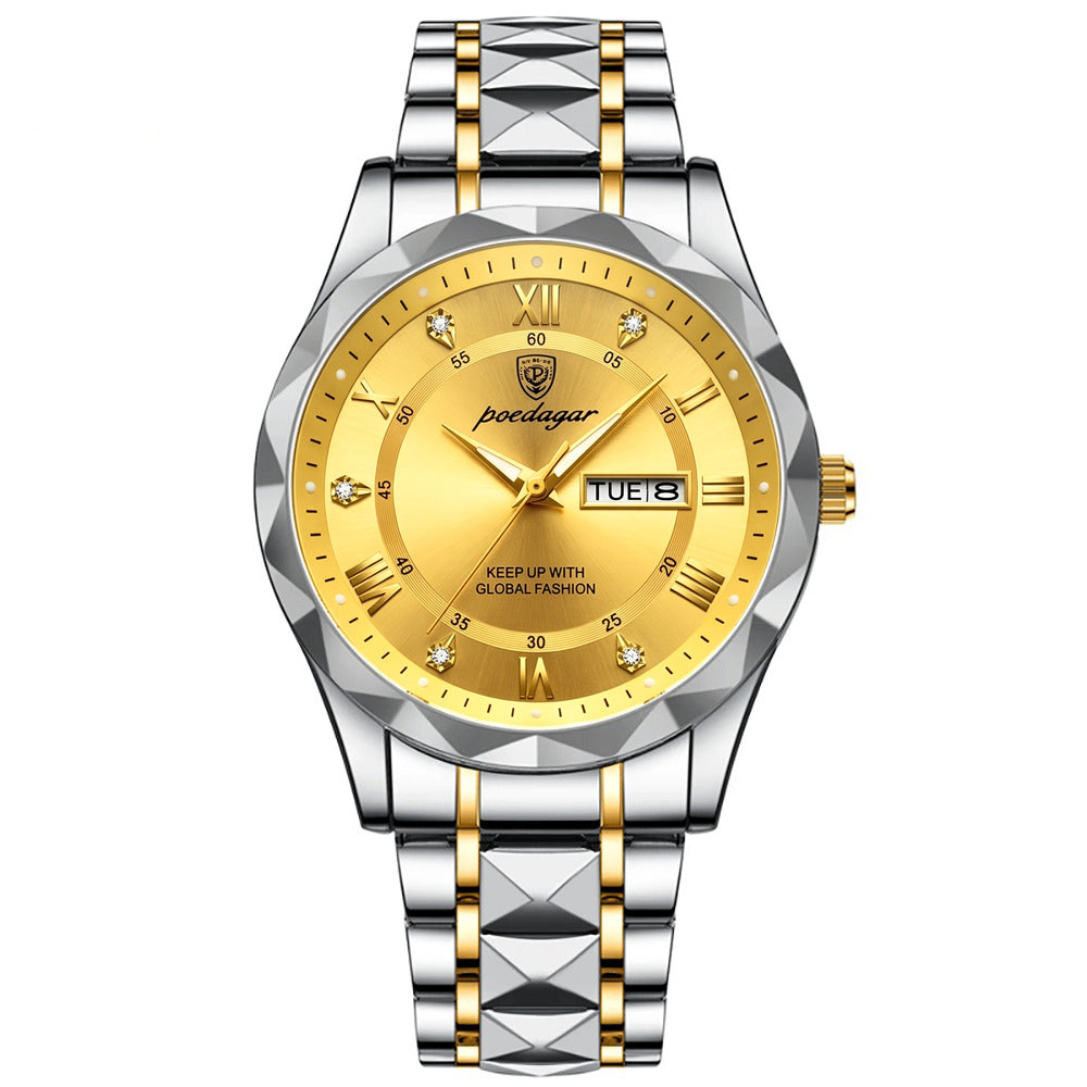 Poedagar 615 Men's Watch PG GD | Gold