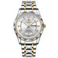 Poedagar 615 Men's Watch PG GD WH | Gold White