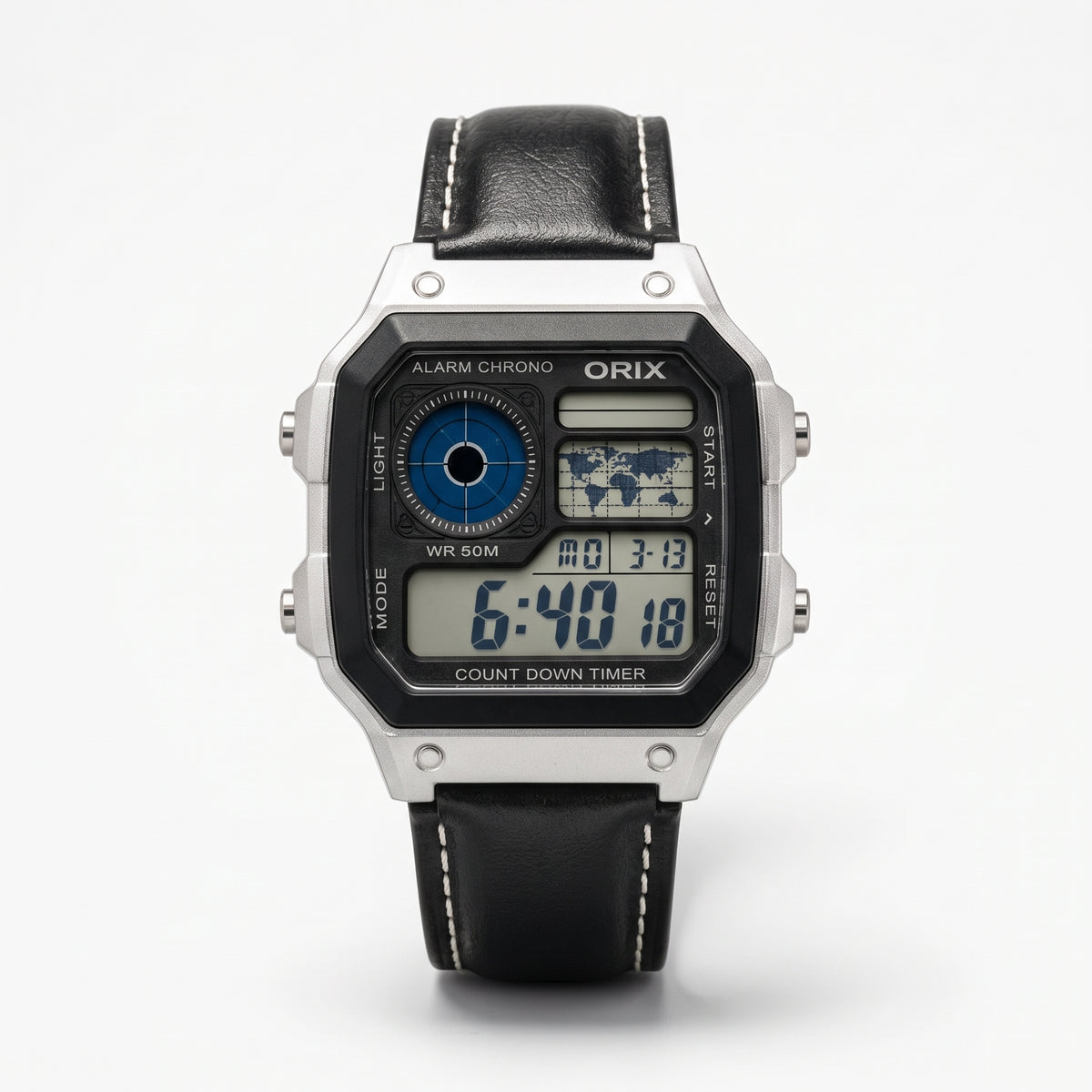 Orix Vintage Leather Strap Men's Watch O BK | Black