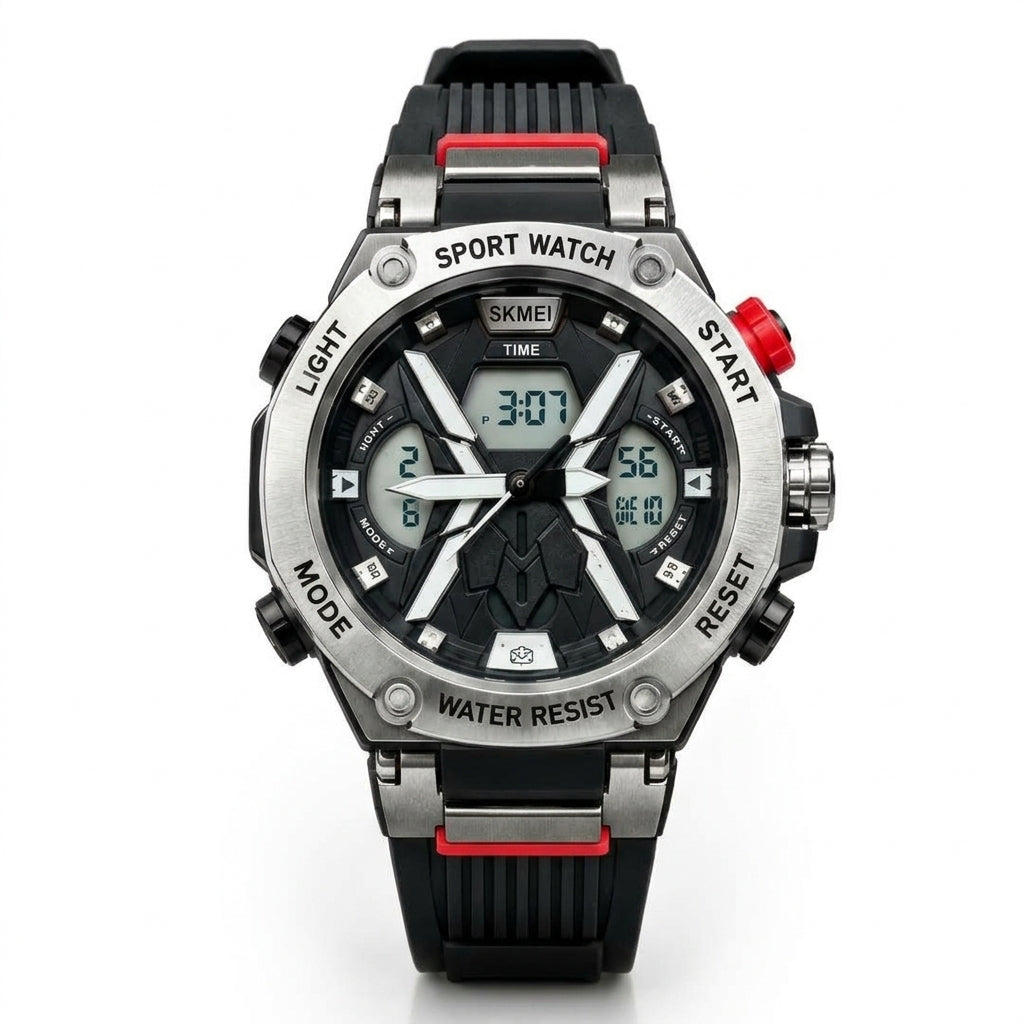 SKMEI 2602 Dual Display Sport Watch - Front view on white background