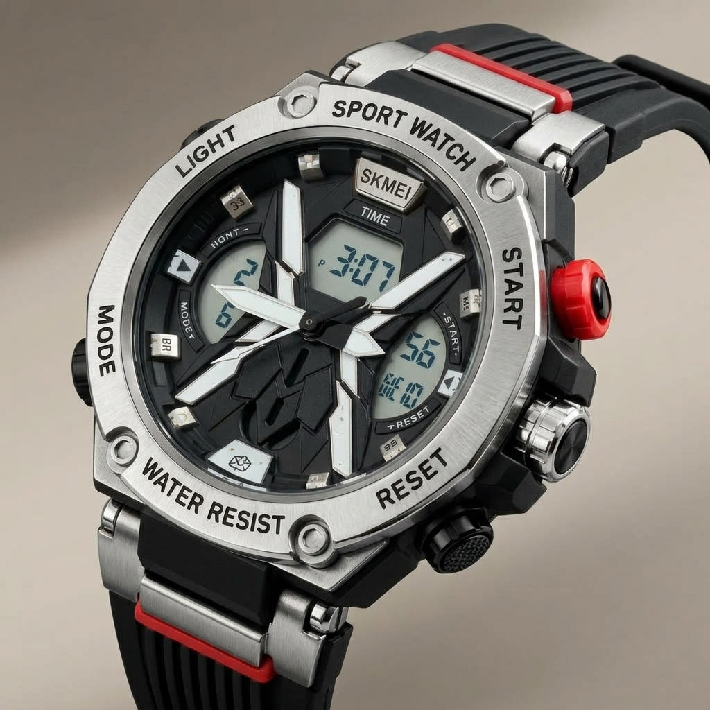 SKMEI 2602 Dual Display Sport Watch - Side angle view