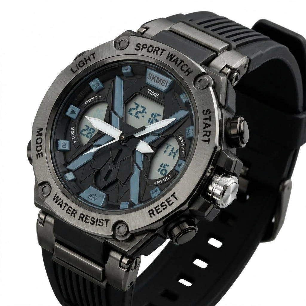 SKMEI 2602 Black Gold Sport Watch - Front View
