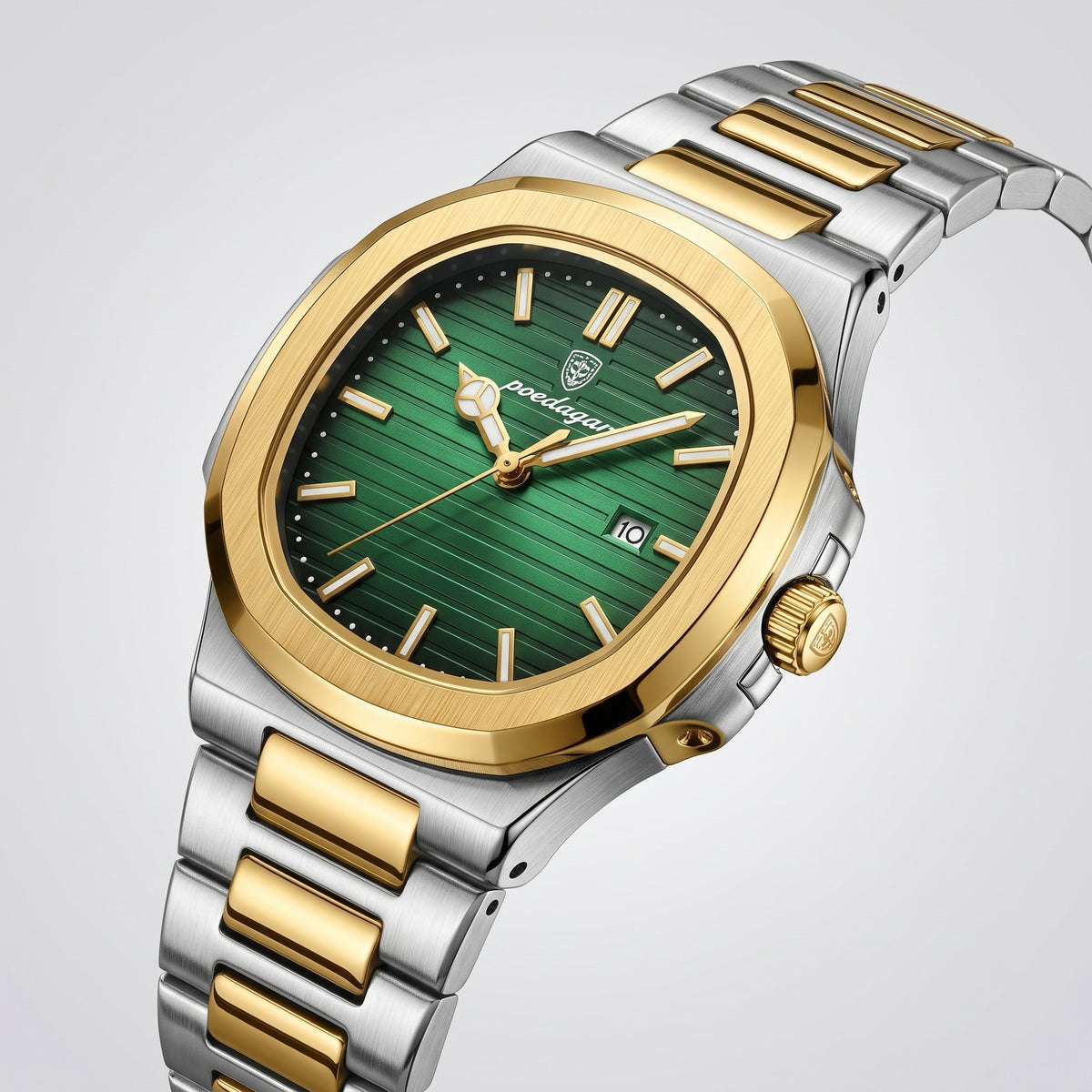 Poedagar 789 Men's Watch PGDGN  | Gold Green