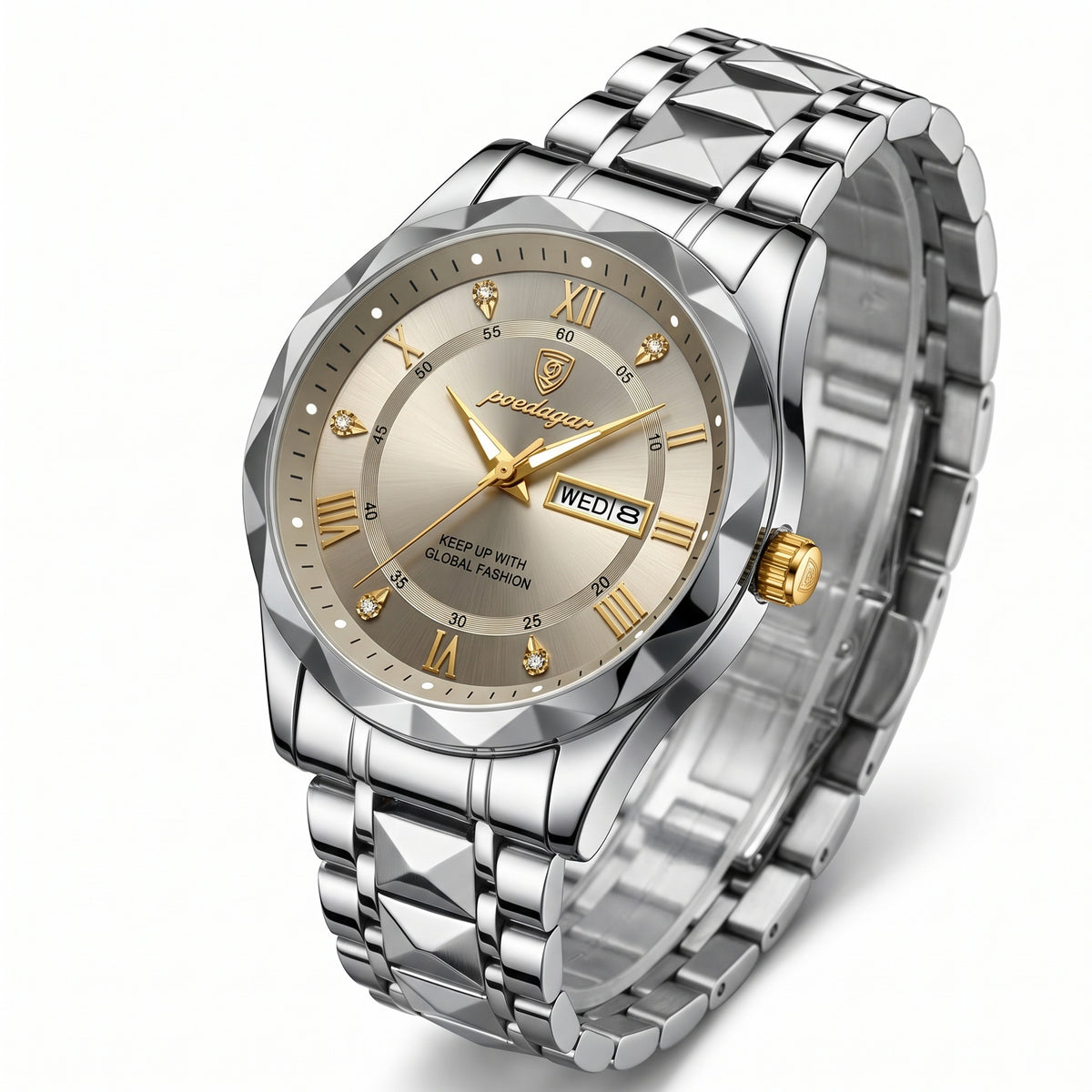 Poedagar 615 Men's Watch PG CM | Cream
