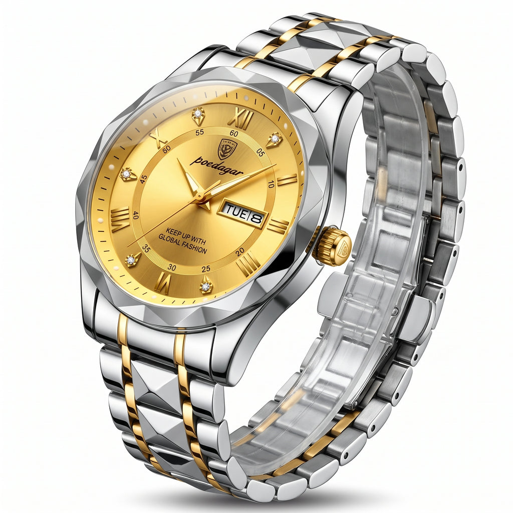 Poedagar 615 Men's Watch PG GD | Gold